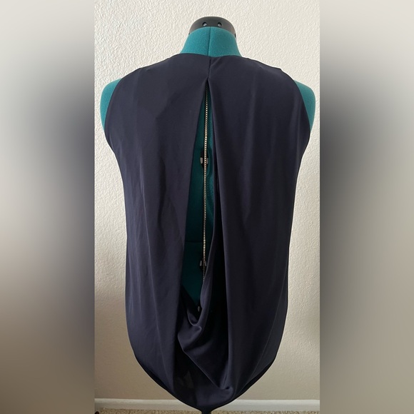 NWT Zara women’s Navy blue Sleeveless Tank top open back size M - Picture 2 of 5